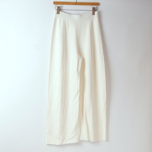 WYETH White Wide Leg Knit Pants - Size Medium - Picture 1 of 5